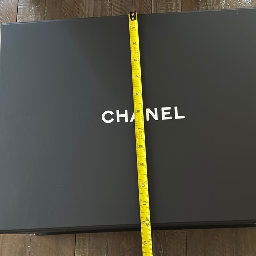 Large CHANEL Black Box with White Camellia Accent - Picture 10 of 15